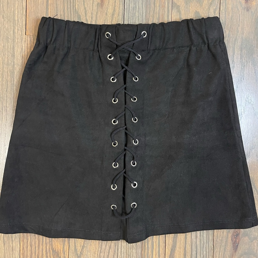 Suede skirt